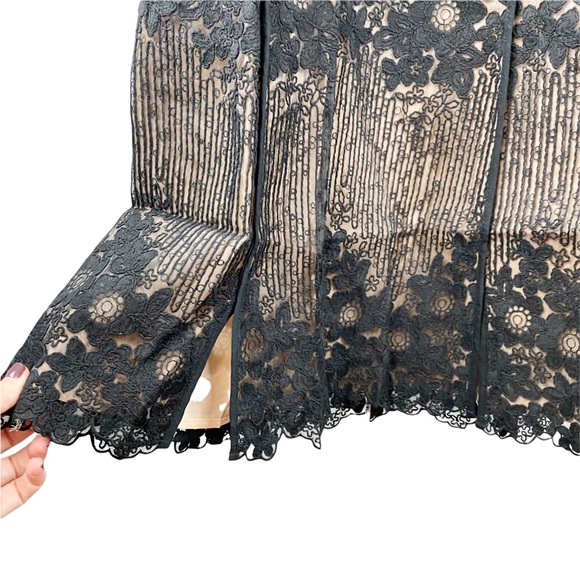 NWT Foxiedox Asha Black Nude Lace Cocktail Dress Large - Picture 8 of 14